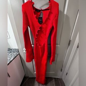 Hanifa Red Midi Dress